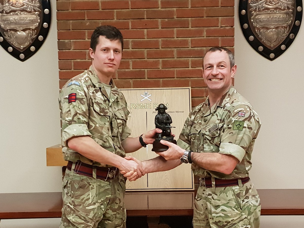 Congratulations to Cpl Martin, 57 Training Squadron.  The winner of Exercise Minley Gladiator 2019. #3RSME #SapperPower #SectionCommander #FindWhereYouBelong #YourArmyNeedsYou