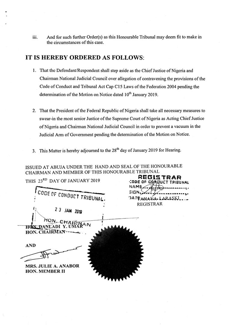 ogundamisi's tweet photo. In case you miss it👇

@MBuhari obeyed the order of the court on CJN. https://t.co/0IXCo3e1xb