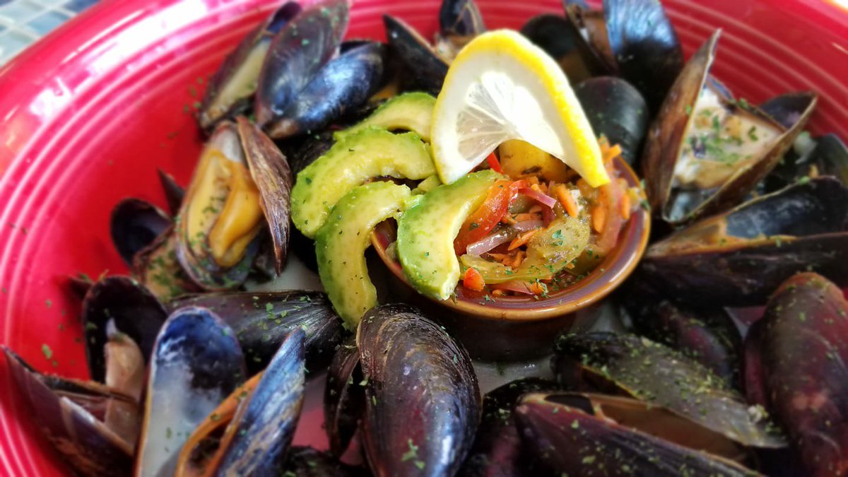 WVFlyingFish's tweet image. JAMAICAN MANGO MUSSELS ESCOVITCH! 
Come get some at “th’ Fish”!