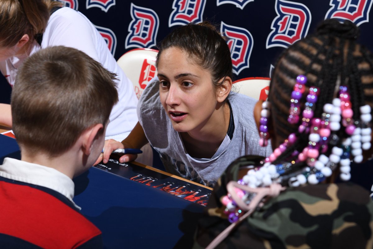 DuqWBB's tweet photo. Following Sunday's game vs. George Washington, the Dukes will be signing autographs for all fans! We'll also have a special guest joining us! 🖊️

@AprilRobinson32 will be closing out the autograph line! #GoDukes https://t.co/OBh4C0FOvJ