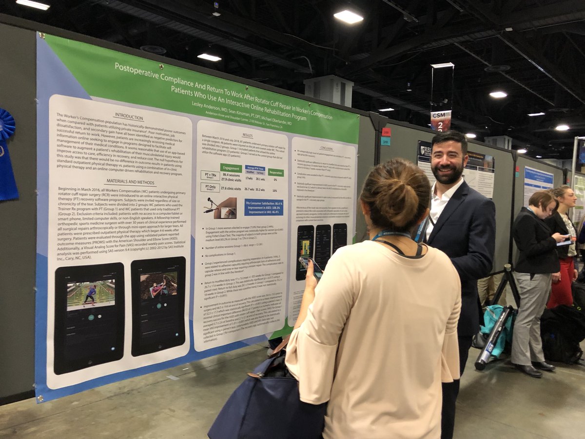 #CSM2019 Day 2! Have you visited #PTDoc Kinsman's poster presentation? Just awarded 1st place! Head over to Booth 2190 now to see how #PTTransforms.