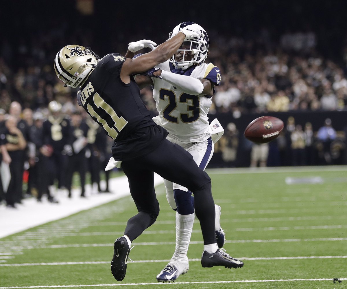 The NFL has fined Rams CB Nickell Robey-Coleman for uncalled helmet-to-helmet hit on Saints WR Tommylee Lewis, per <a href="/AdamSchefter/">Adam Schefter</a>