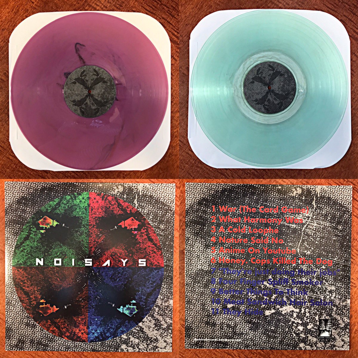 darktrailsf's tweet image. NoiSays self-titled 12” (DTR004), 300 units: 100 opaque violet, 100 coke bottle clear, and 100 standard black. All orders ship within 5 days. Order now:
darktrailrecords.bandcamp.com #noisays #mathcore #mathcoreindex #darktrailrecords #vinyl #hardcorevinyl