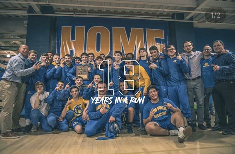 bigmacwrestling's tweet photo. Section title and right back to work! Congrats men, keep it rolling into the WPIAL team tournament! #cmstrong #hardwork #team #wrestling #papower #wpialwrestling #piaa https://t.co/pthnBCJuYk
