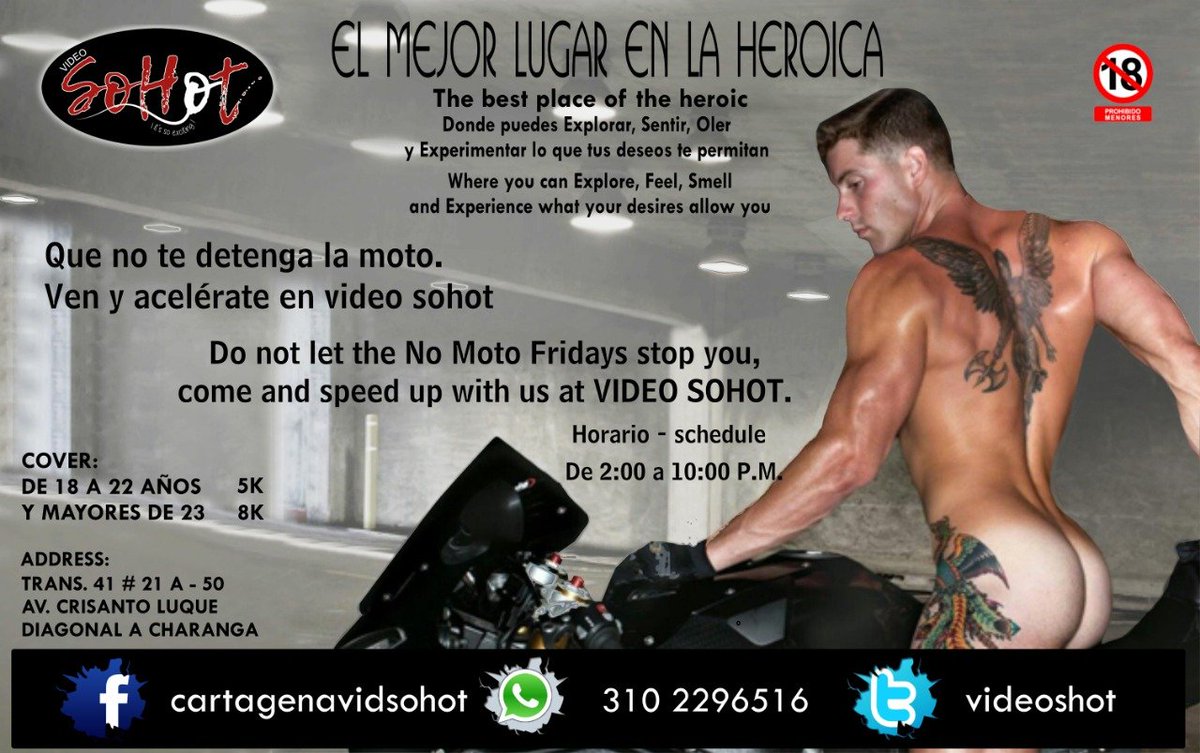 VideoSohot's tweet photo. HOY En VIDEO SOHOT Te esperamos que la moto no te detenga...... 🍸✨🍻 https://t.co/K3pdSVnfNF