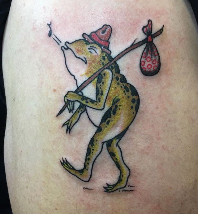 Sacred Heart Tattoo on X: Travelling toad by Aisha Davidson  #adavidsontattoo #toad #toadtattoo #traditional #traditionaltattoo  #folktattoo #sacredheartvancity #vancouvertattoo #vancityoriginals  #Sacredhearttattoo #Sacredheartvancouver #Vancouvertattoo