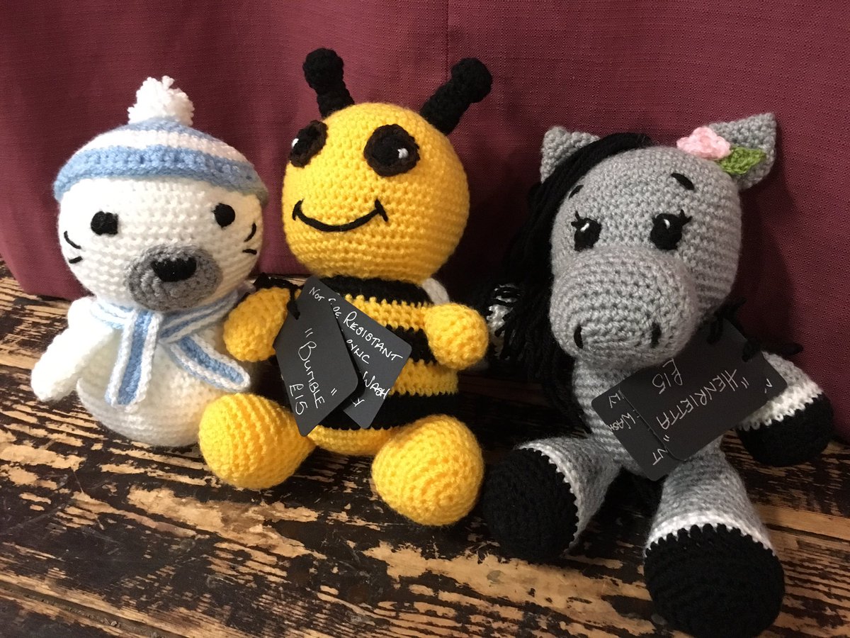 SewnHappy's tweet photo. Check out these little cuties! Now available to purchase at all of our markets or message us for information regarding custom orders! With their own individual names and style they make the perfect gift for any occasion #stitchmeup #cute #crochet #sewnhappy #handmadegifts https://t.co/hnvAPYjJ1m