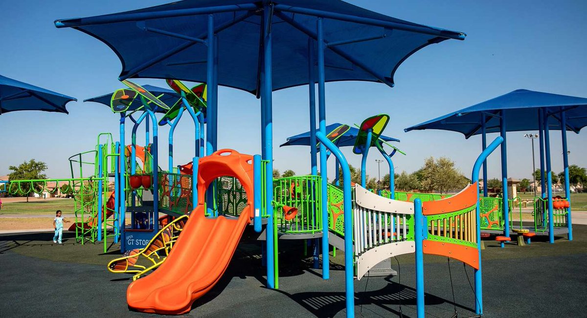 PlayCoreNews's tweet photo. Cordova Park in Calexico, CA was named in rememberance of officer Adrian C. Cordova. The community wanted to honor Officer Cordova's service with a park that would serve children and families of all abilities. @GWParkandPlay #FeatureFriday #PlayCoreNDS #NDSInclusion #NDSPlayOn https://t.co/cxkFhgnTKj