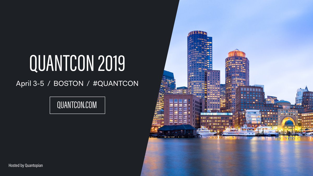 aixsummit's tweet image. Network with portfolio managers, traders, professors, and other leaders in quant finance at #QuantCon Boston 2019 on 4.05, hosted by @Quantopian. Register now: hubs.ly/H0ghkXy0.