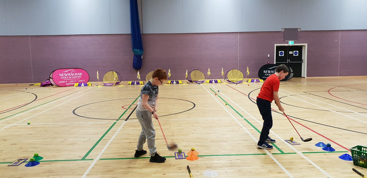 NewmacharGC's tweet photo. Delivering junior golf session at the Axis Centre with Clan Charity. 1st intro to golf with an awesome group of children & parents. Loads of fun and games, with some talented juniors, oh yeah! #golfthefunway #JuniorGolf #getinvolvedpeople @CLANnow https://t.co/jocRXl9AVq