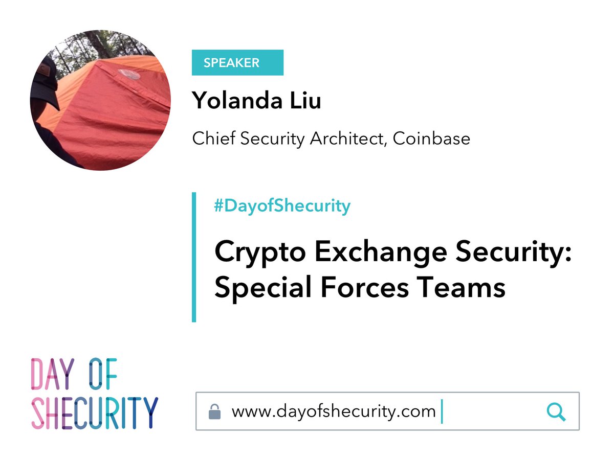 We are so excited to welcome Yolanda Liu, Chief Security Architect at @ coinbase, with the presentation 
