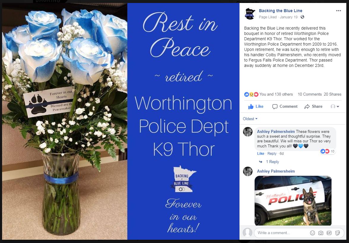 Thank you <a href="/BtBLminnesota/">BackingtheBlueLine</a>. Your gesture goes farther than you know.