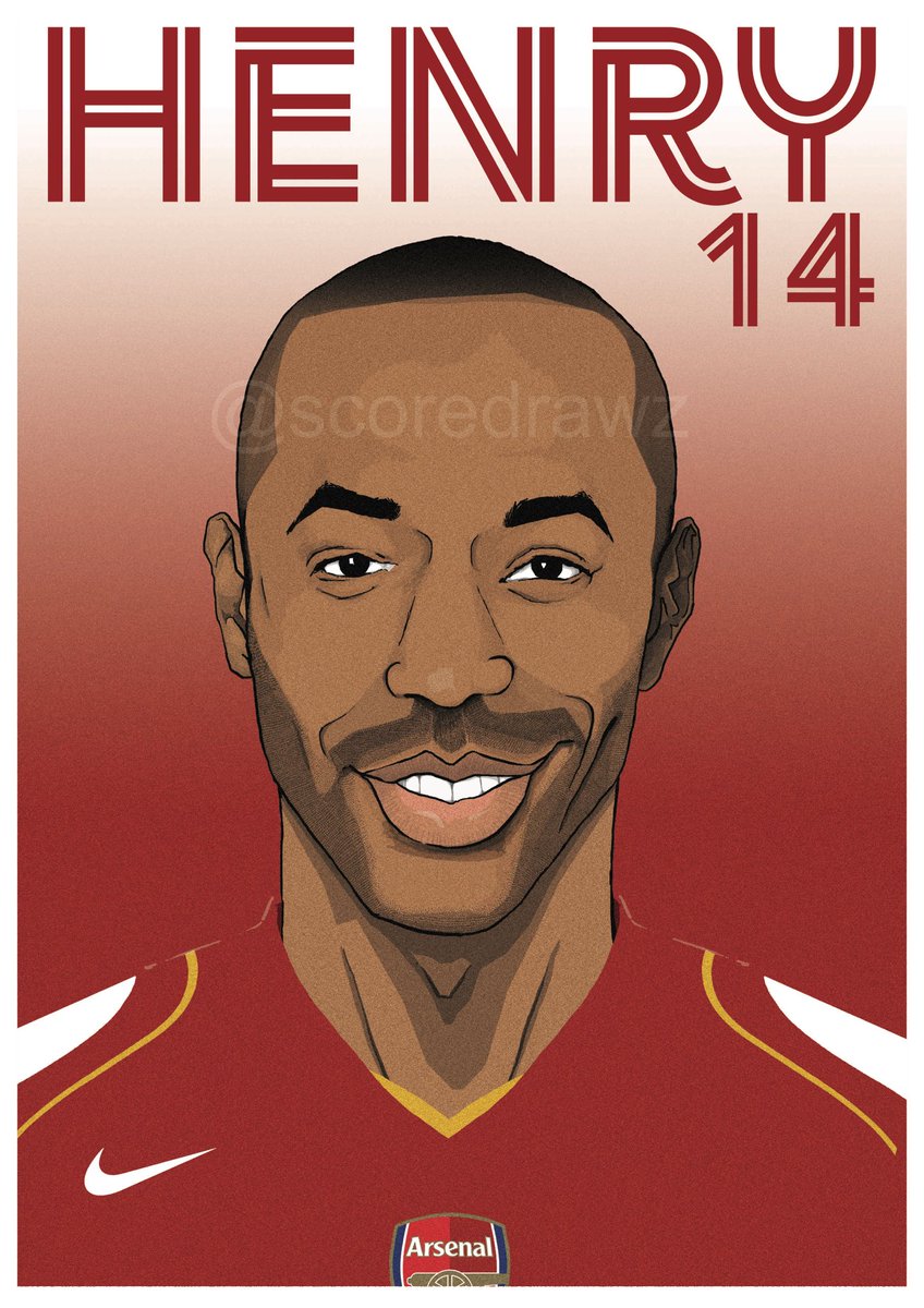 scoredrawz1's tweet photo. Say bonjour to Mr Henry! Our third print going into the shop... going live VERY soon! #frenchfootballteam #arsenal #arsenalfantv #arsenalvmanutd #arsvmnu #henry #thierryhenry #france #premierleague #legend #striker #monaco #vavavoom https://t.co/HpHtV0vG8V