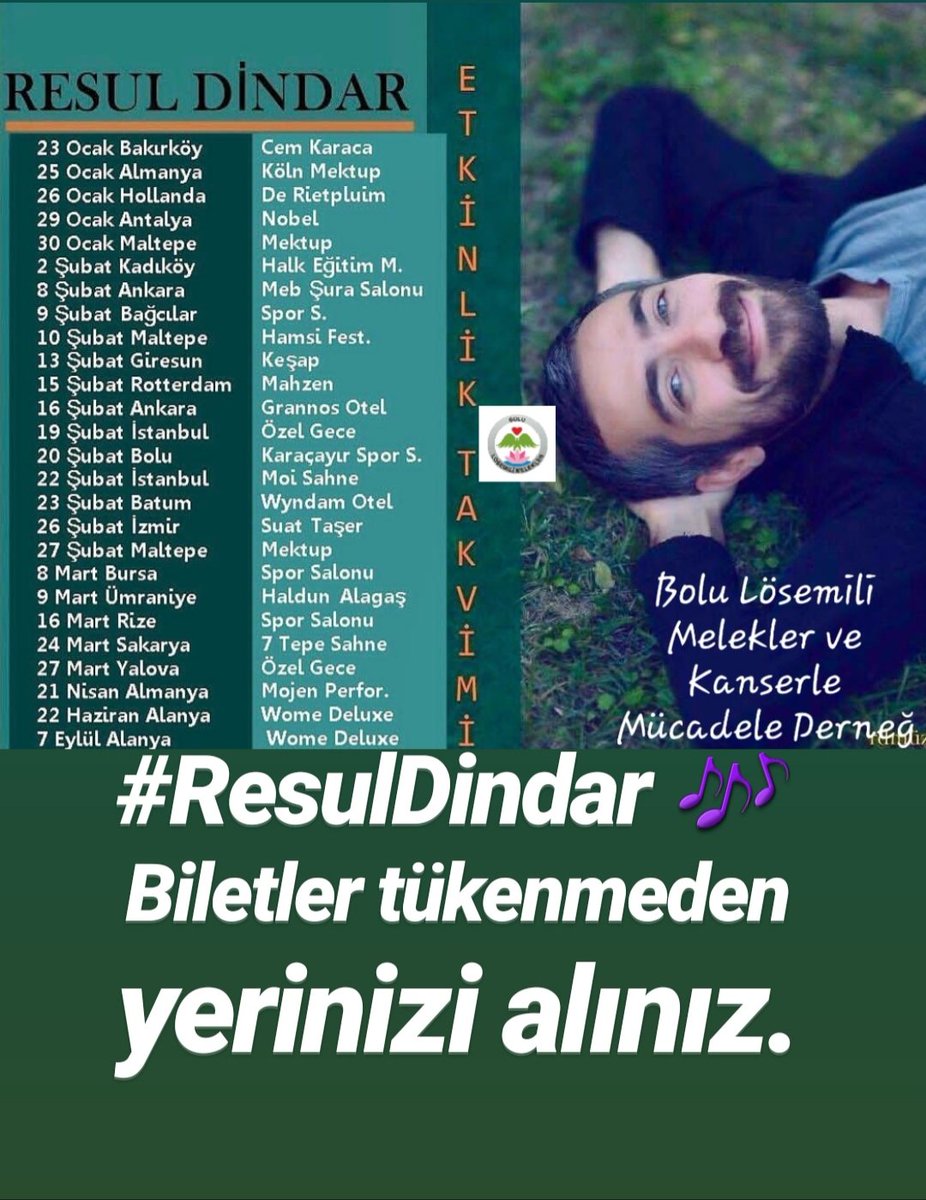 BoluMSDernegi's tweet image. #ResulDindar 🎶 
Biletler tükenmeden yerinizi alınız.