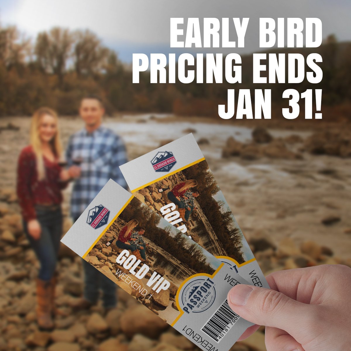 Get your tickets before February 1  here: bit.ly/2ryeDyT
#eldoradopassport2019 #passport #winetasting #winecountry #winelife #wine #wineevent #winetour #winelifestyle #winedinner #goldvip #vip #gourmetfood #sierrafoothills #earlybird #specialevent