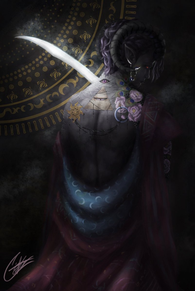 ChillenCat's tweet photo. Took awhile but I finally finished! Long may he reign! #criticalrolefanart @executivegoth https://t.co/xDk31hqkWc