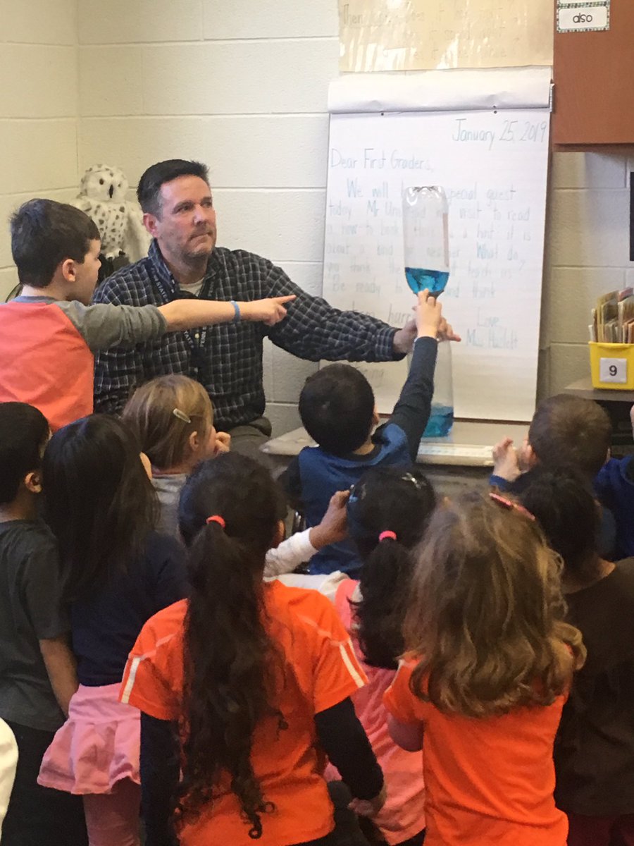 MissHazlett's tweet photo. Many thanks to @DanUmstead for visiting to talk about how-to books and put one into action. We learned how to make a tornado in a bottle! 🌪 We had so much fun! Thank you! https://t.co/RO1JdeTAtm