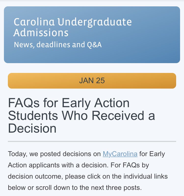 chatham2college's tweet photo. UNC Decisions are out if your applied early action!! https://t.co/AGS4BEMUdJ