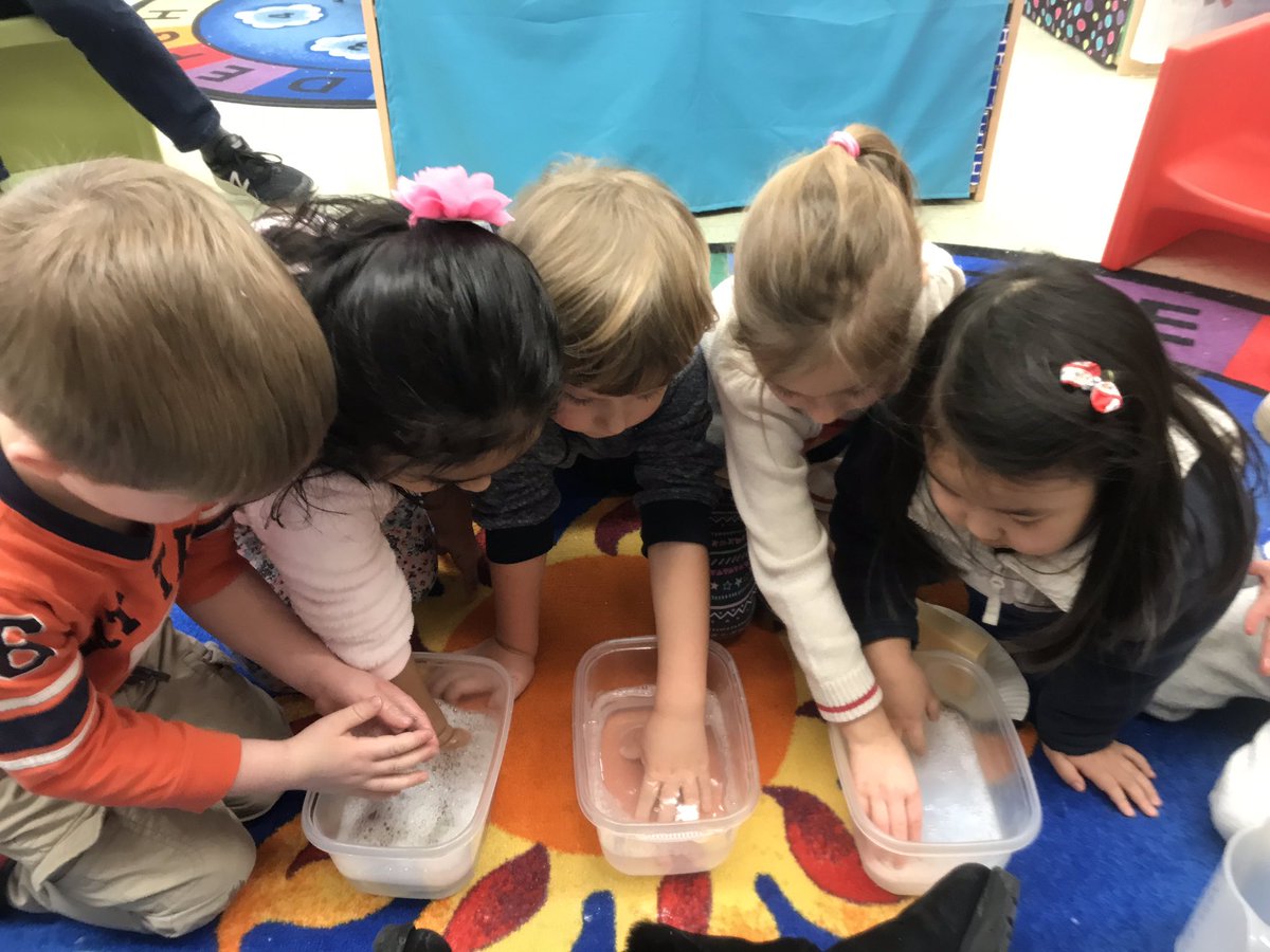 MissMaryPreK's tweet photo. Too cold to go outside but students did experiments inside...what soap will make the most bubbles and painting in snow! https://t.co/PyH0hDPbvI