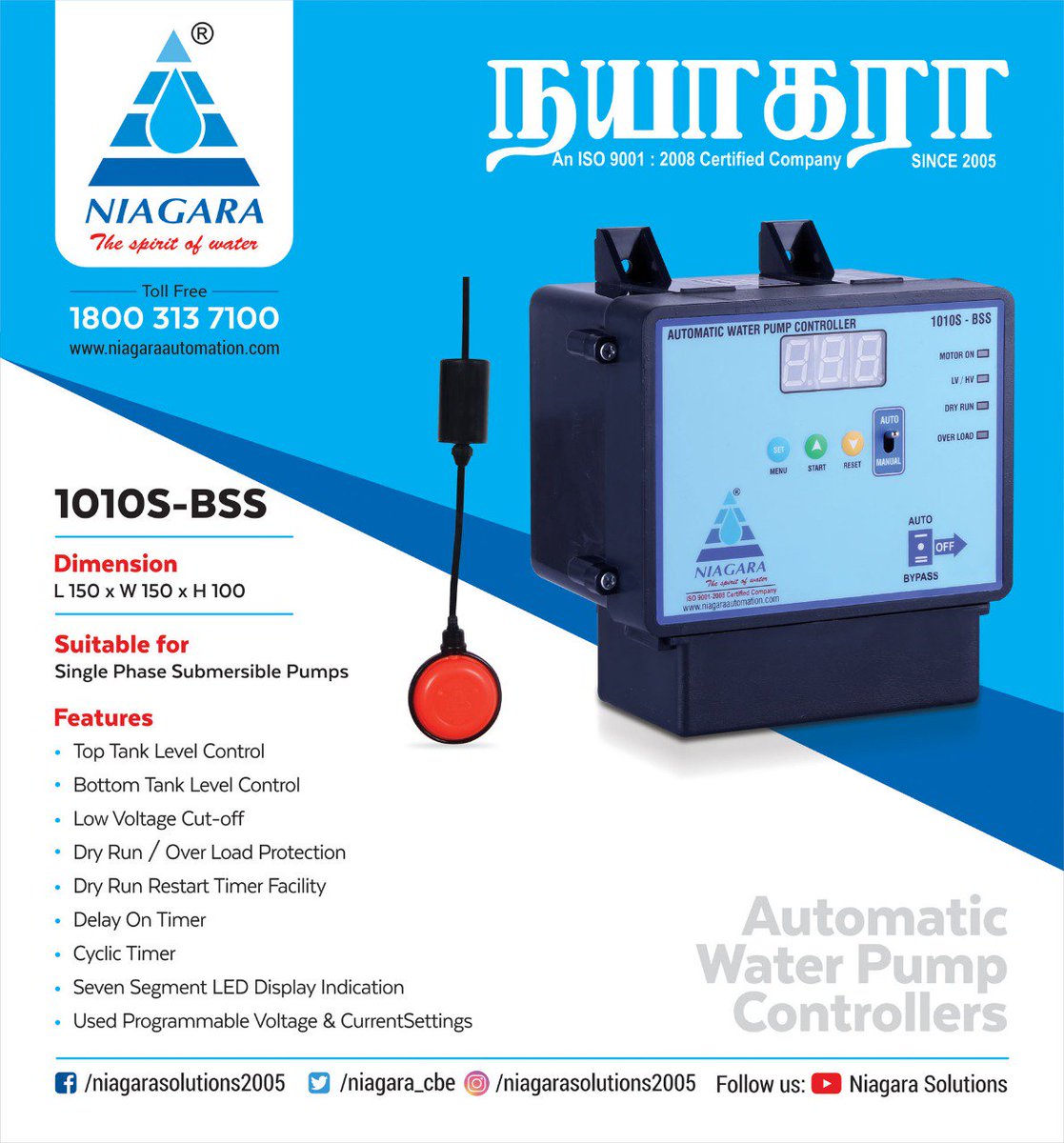 selkamarketing's tweet image. Niagara Automatic water Level controller - Selka Marketing
selkamarketing.com/water-level-co…
#niagarawaterlevelcontrollerincoimbatore #waterlevelcontroller #automaticwaterlevelcontroller