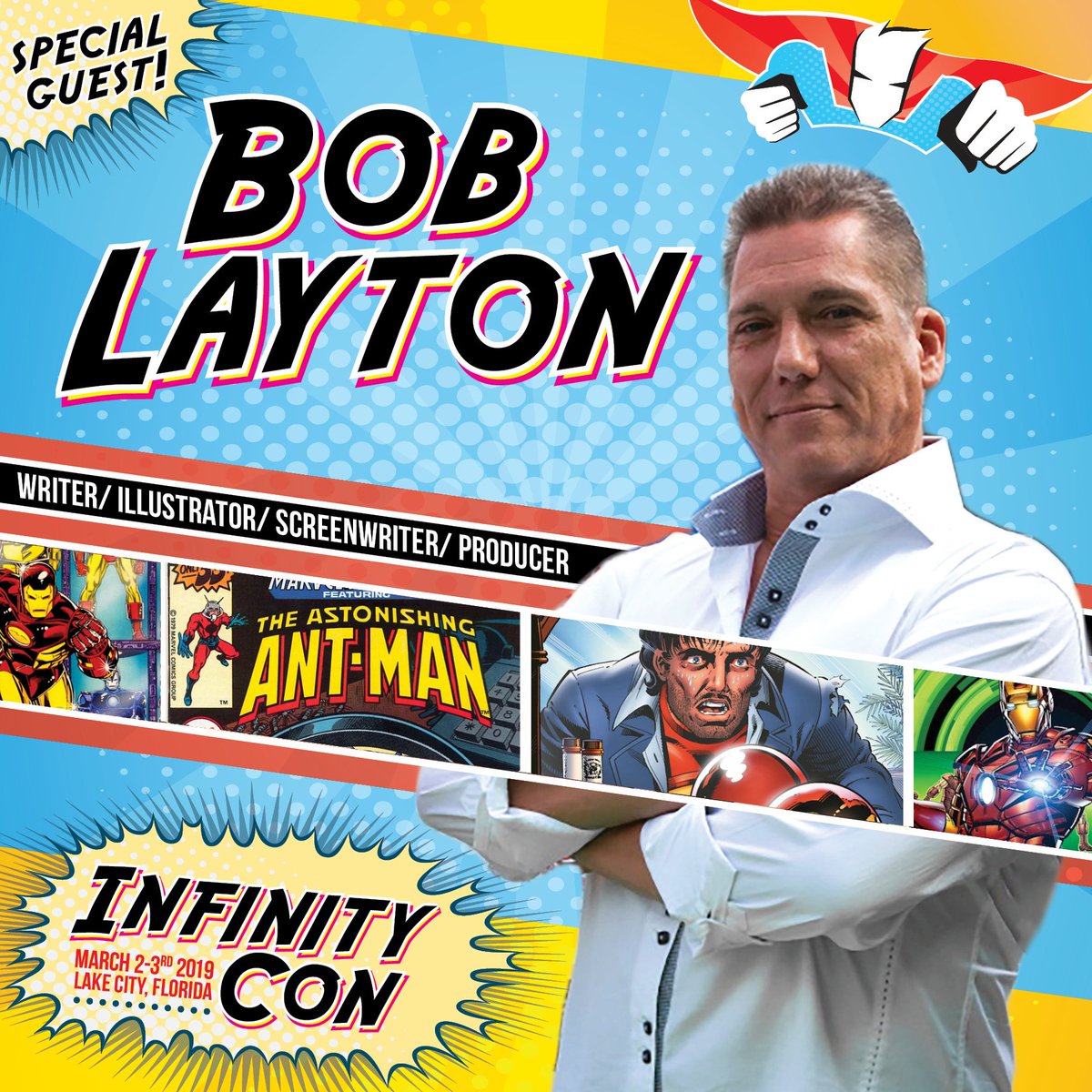 Are you guys as excited as we are to have <a href="/Bob_Layton/">Bob Layton</a> joining us for year 6?!? He is also working on our exclusive print for VIP's this year! Don't have your tickets yet? You can grab them at infinityconfl.com/tickets