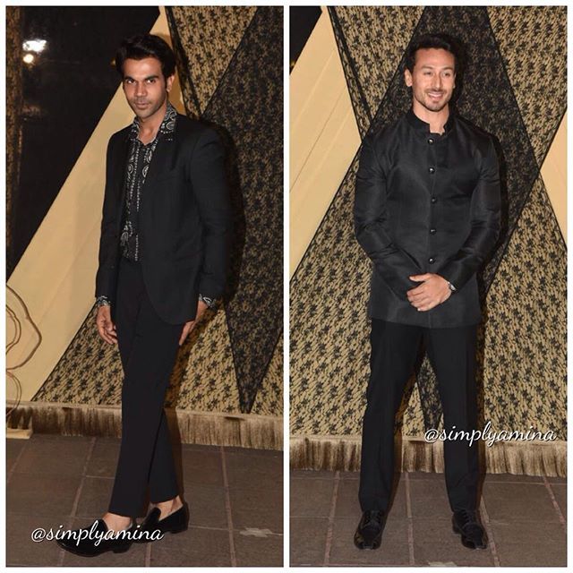 SimplyAminaxx's tweet photo. The boys looking dapper as ever at Sakshi’s wedding! @rajkummar_rao @tigerjackieshroff 💥😇 @simplyaminaxx .
.
.
#TigerShroff #RajkummarRao #MukeshBhatt #Spotting #BhattFamily #SimplyAmina #Bollywood #BollywoodBlog #BollywoodGirl #CelebSpotting #Boll… https://t.co/3t8koljbdy https://t.co/LaWKbbkZyN