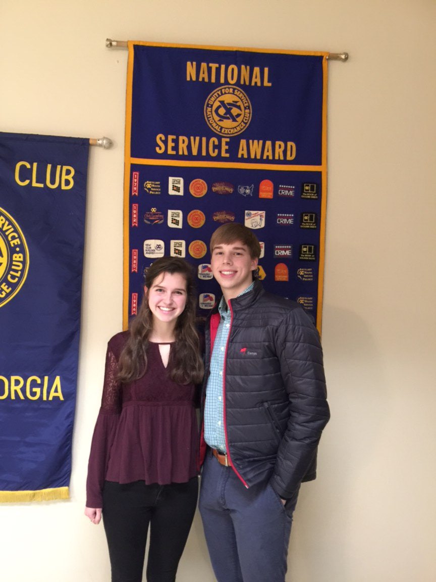 Congrats to Brooke Dellis and Eli Brock on winning Exchange Club awards today. Brooke was the Book of Golden Deeds winner and Eli won Youth of the Year! Both well deserved. Thank you to the Exchange Club for recognizing the hard work and talent of these students! #ATribeAndTrue