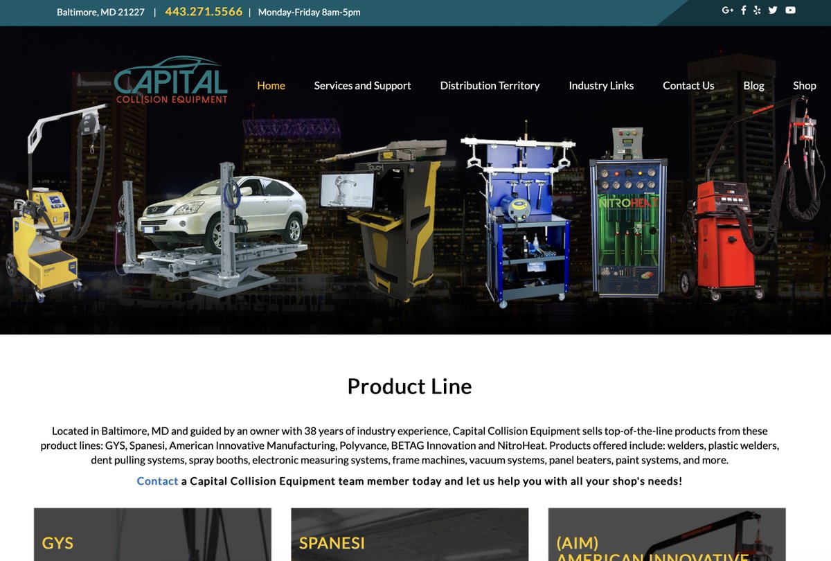 We are proud to announce the launch of our new website. A special thanks to the team @b2bautomotive for all of their hard work! capitalcollisionequip.com 
#spanesi #aim #gys #collisionrepair #autorepair #equipment #autoequipment #collisionequipment #automotivemarketing #newwebsite