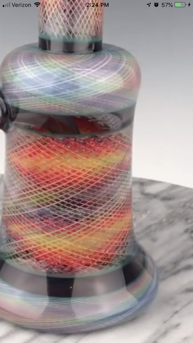 StuartSkyWalker's tweet photo. Glass working is so amazing cold working and lamp work blows my mind just manipulating materials to make what you want is outstanding. Like this dude used a different color rod and melted it over glass to create each single strip. #Dosaglass https://t.co/SW7j0wgo3p