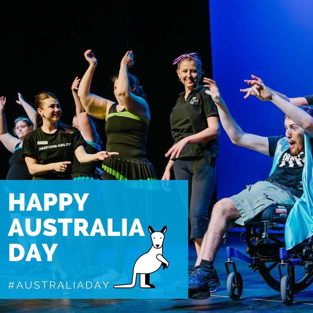 Perform_Ability's tweet photo. Happy Australia Day!

We hope your day is full of music and dancing. Don’t forget to slip, slop and slap in this Summer heat! 

#australiaday #performability #happyaustraliaday #disabilityawareness https://t.co/HArCIDOhCt