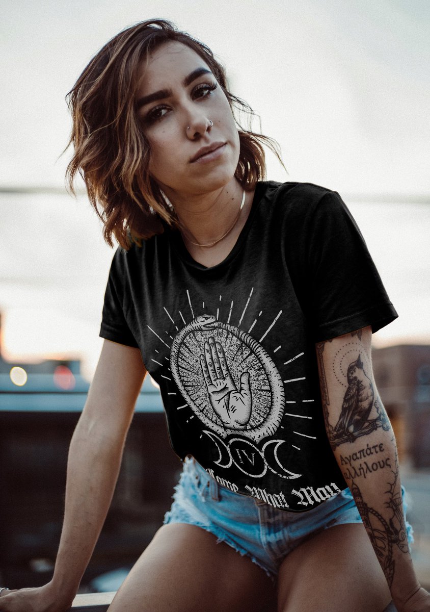 Come What May tee available online.
thefourthapparel.com

#thefourthapparel #defythehandyouredealt #altmodel #altfashion #tattoos