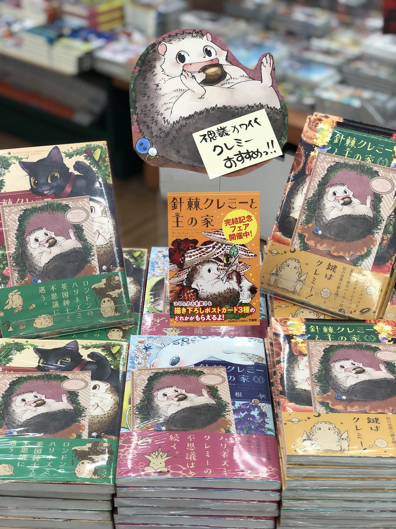 ブックエース上荒川店 竹書房 唯根先生 針棘クレミーと王の家 3巻 本日発売です 完結記念でポストカード封入しておりますー 不思議ハリネズミクレミー かわいいですよー ๑ W ๑ T Co P4eapb3yme Twitter