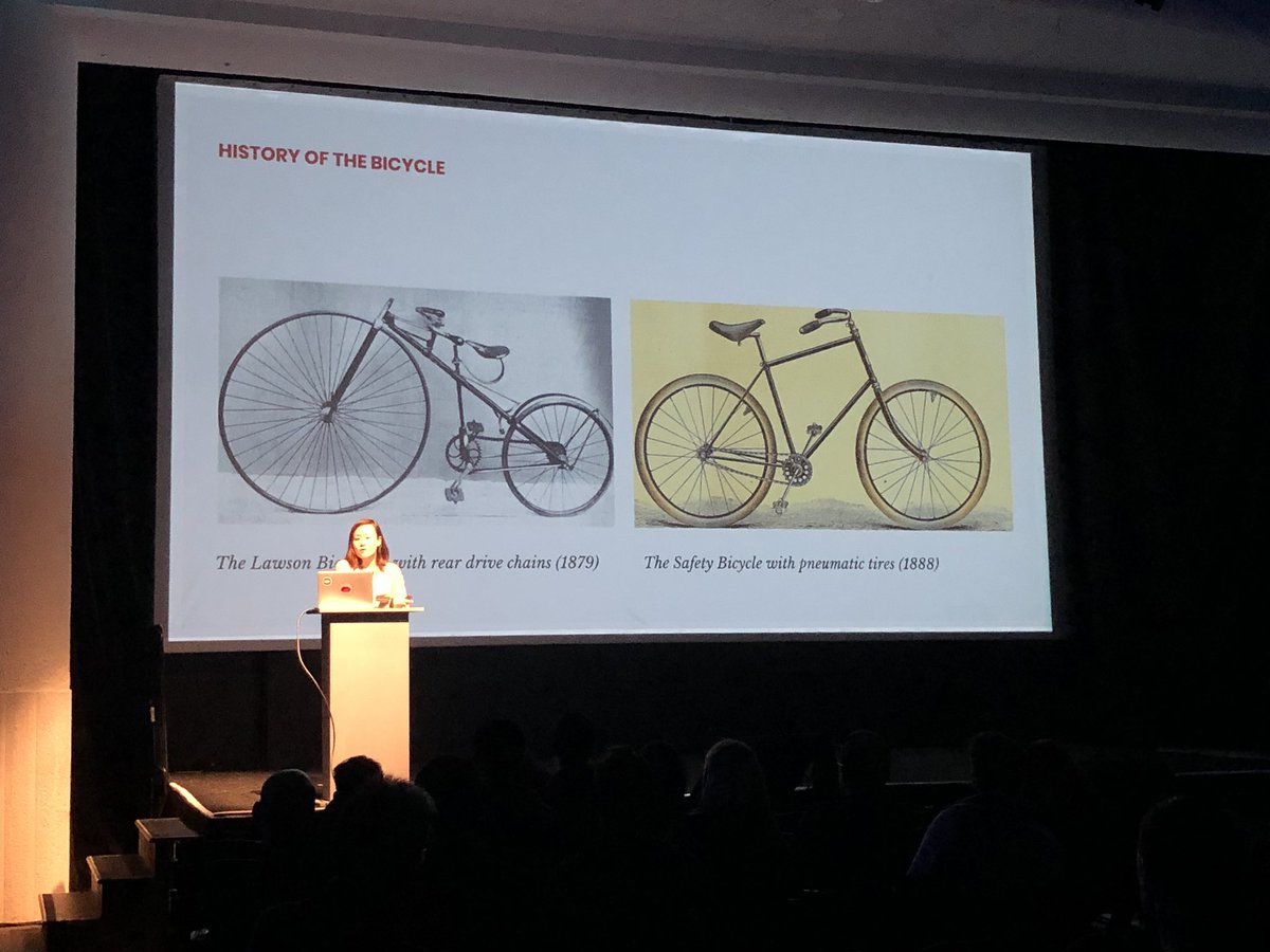 ImNotJK's tweet image. .@taratan dropping knowledge on the history of the bicycle, which had its own hype cycle, too! #GraphDay