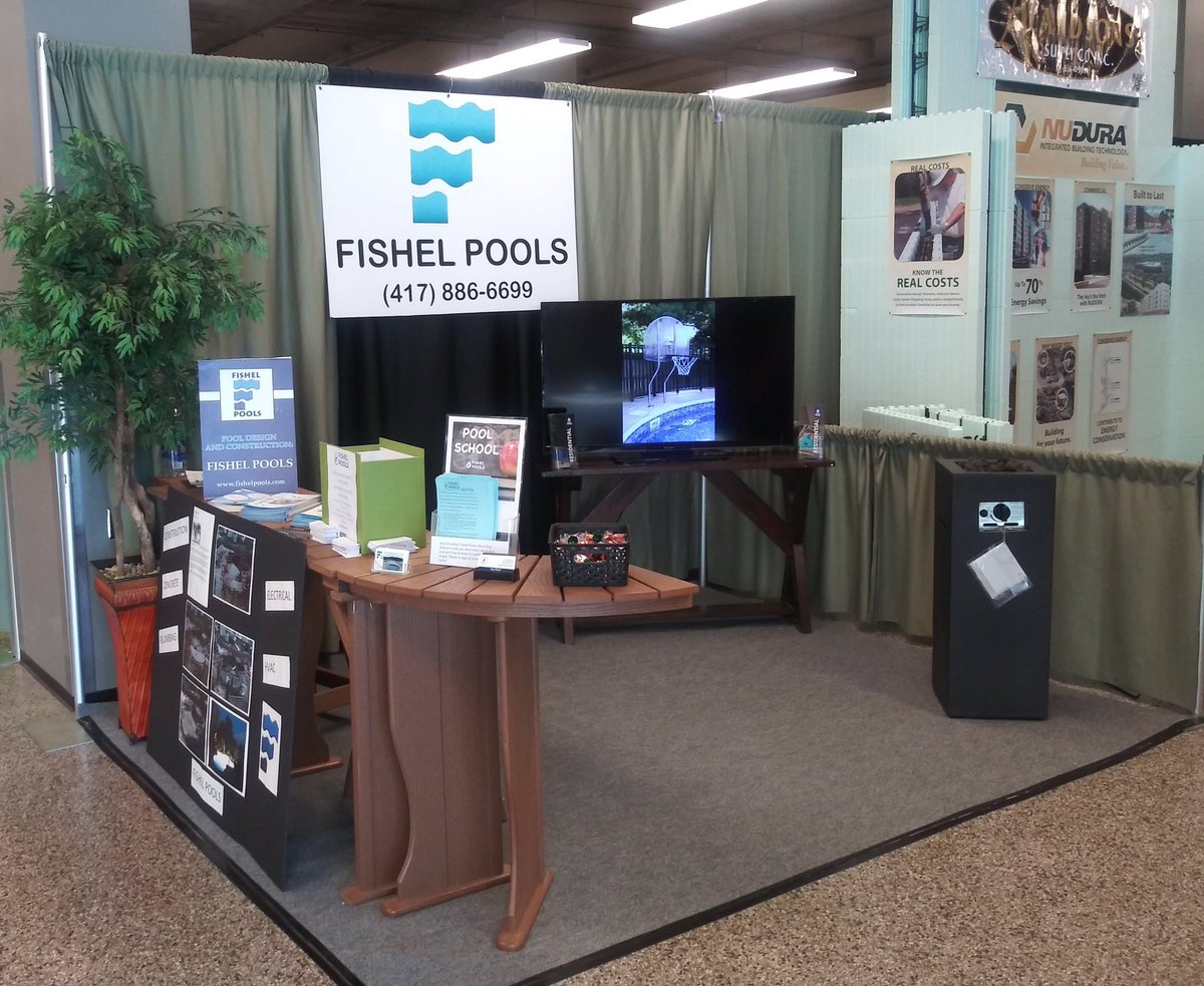 fishelpools's tweet photo. Check out our awesome booth at the Home Show! Don't forget to by and say hi! #FishelPools #pools #homeshow https://t.co/MvqJ9xzzSf