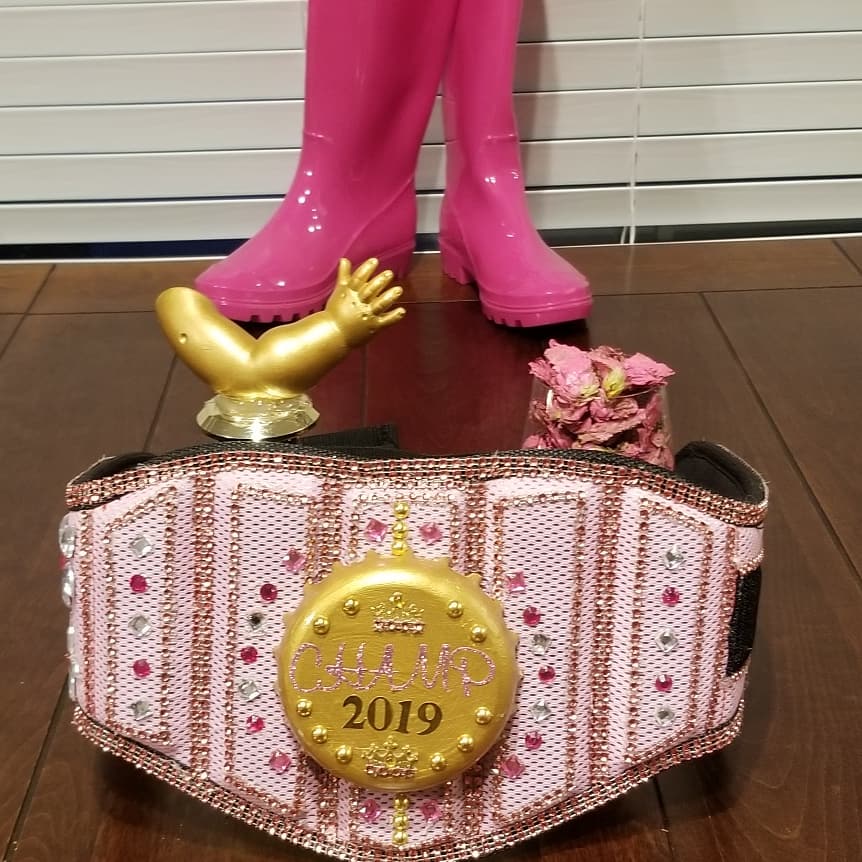 Prizes for our first annual #pinkbootsaz arm wrestling contest! Join us February 13th 6pm to see who brings home the belt. #fundraiser #ArizonaBeerweek2019 #GetInvolved