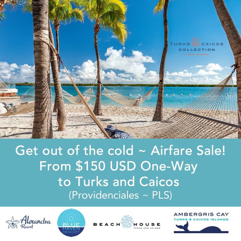 BlueHavenResort's tweet image. Airfare Sale from $150 One-Way!
~Contact your preferred airline or travel agent for details and pricing with hotel~
🌴Valid for select dates from JFK and Newark to Turks and Caicos for travel January, February and March 2019 on Jet Blue, Delta or United to PLS
#GetoutoftheCold
