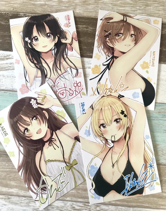 下着少女のポストカード届きました。コミティア127にもっていきます! 