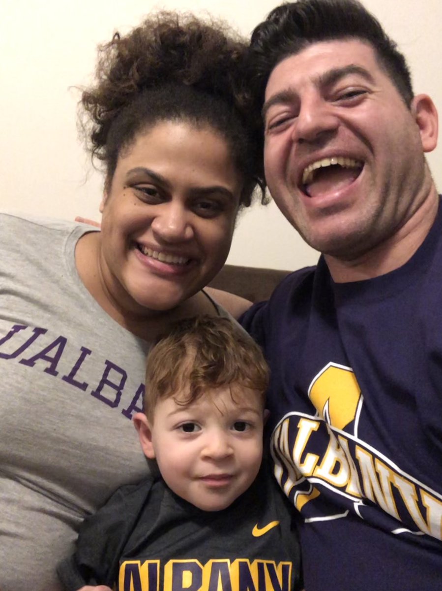 Even though it’s been a rough rebuilding season, the Perkins household remains huge fans of @UAlbanyMBB a big thank you to @UAHOOPSWB @BrownJamie23 @UAlbanySports @JackysStepmom #PurpleFam #GreatnessLivesHere #AEHoops