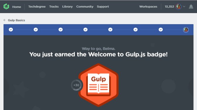 AgileBelma's tweet image. R3D6 - Part 2 The day is young and I&apos;m still coding! Earned my badge on Welcome to Gulp (and I have no idea what Gulp.js does yet!) And my workspace is getting rather crowded ;-) #iLoveCoding  #100DaysOfCode