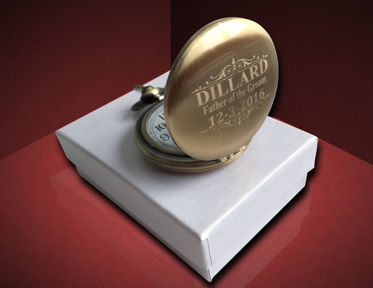 WeddingWidget's tweet photo. 6 Personalized Pocket Watches - Gift for him gift - Groomsman gift set - Wedding gifts - Best Man - Man of Honor gift - Personalized gifts https://t.co/1CYEpKyq0K #groomsmengift #giftsforhim #officiantgift #hisandhergift #groomsmengifts #weddinggift https://t.co/jQ8BfKPQek