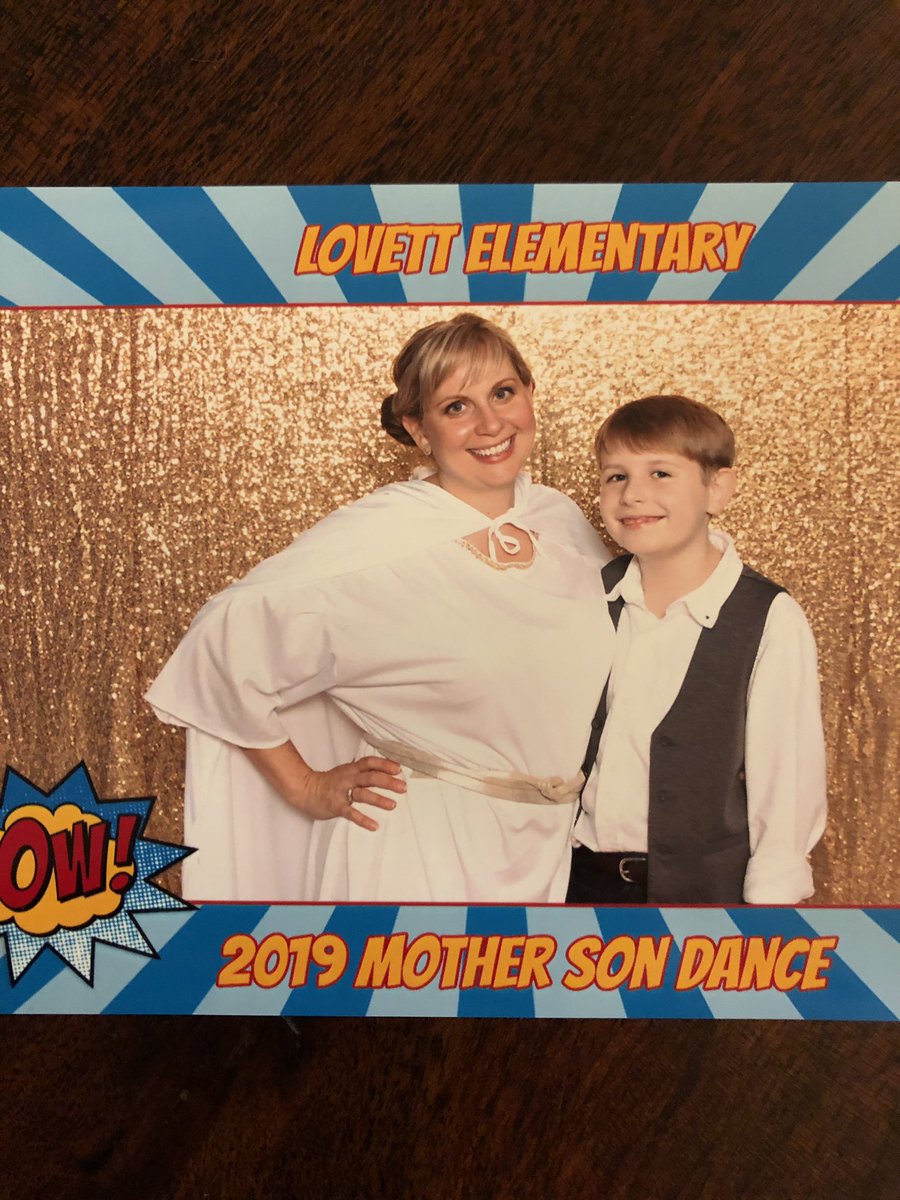 lovettstrong's tweet photo. I had a great time tonight with Hans Solo and all the other Super Heroes at Lovett’s Mother Son Dance. https://t.co/WM9Ig39uuk
