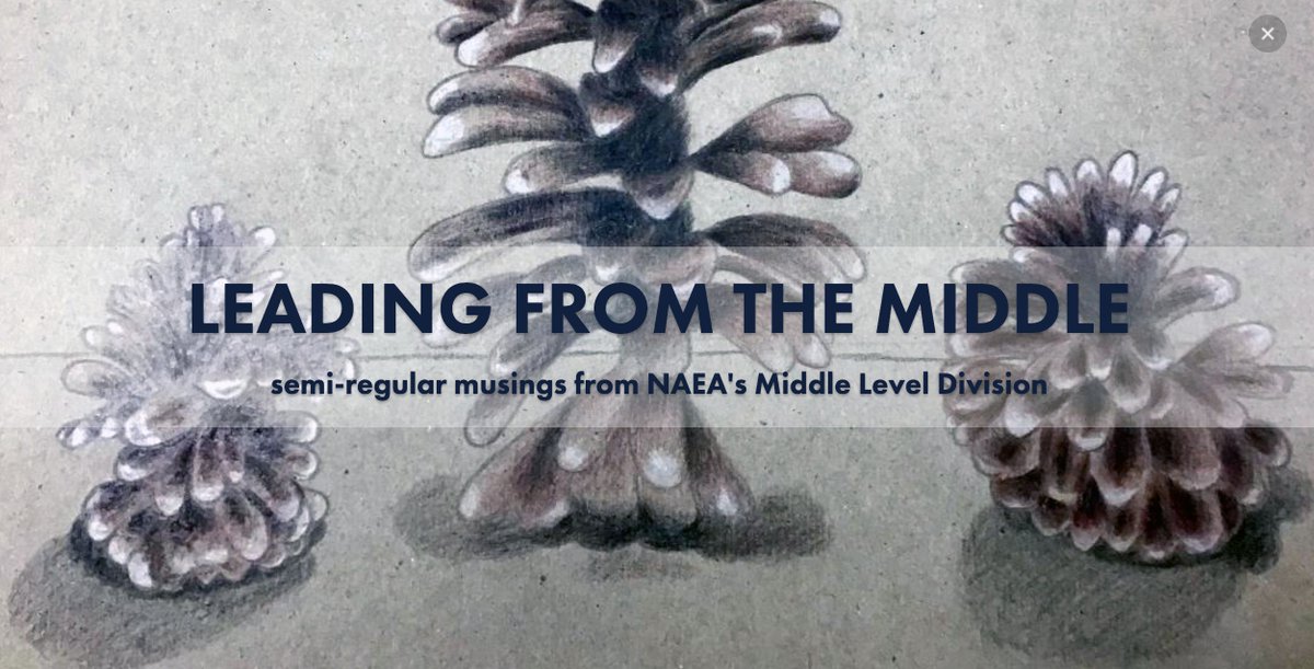 NAEAMiddleLevel's tweet image. Hot off the presses! Check out our latest issue of &quot;Leading from the Middle,&quot; our Middle Level newsletter. spark.adobe.com/page/nxTMTH09j… #MiddleMatters #NAEA @time4artclass @ARTyvark @MonaLisaLvsHeah #PreConComicCon