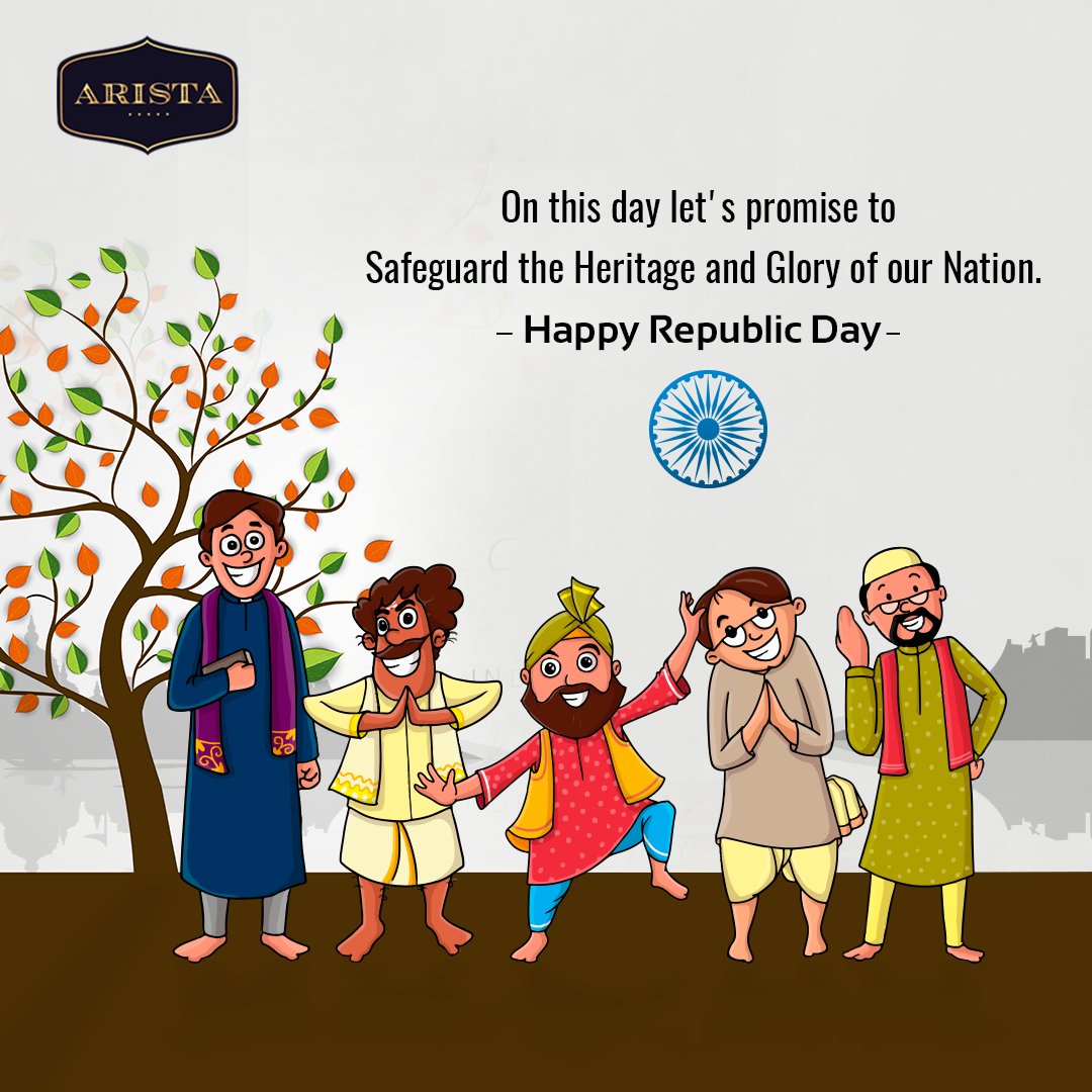 OudTea's tweet photo. Arista joins the nation in celebrating its 70th Republic Day. On this day, we must take a pledge to safeguard the heritage and glory of our diverse nation.

#Arista #republicday https://t.co/UfM8rsSvfW