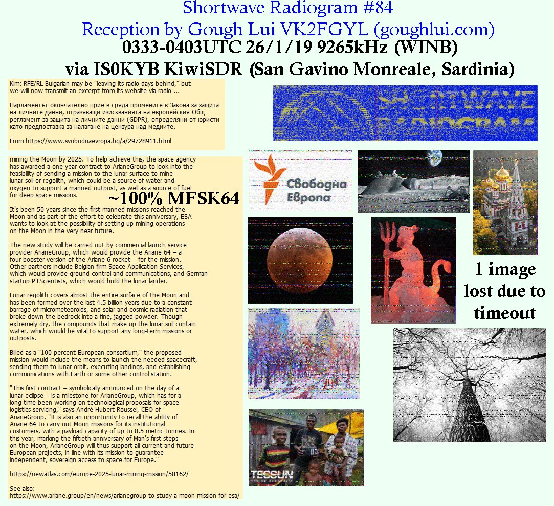 lui_gough's tweet image. 0333UTC @SWRadiogram bcast via @SWWINB was hard to catch - most locs in US/EU had weak signals - poor prop? Realtime dec via IS0KYB&apos;s #KiwiSDR (Sardinia) @ S4 w/moderate QSB. Lost 1 img due 20m timeout. Rec decodes in 40m. Fixed Photoshop resizing imgs! @TecsunRadios #DecodeToWin