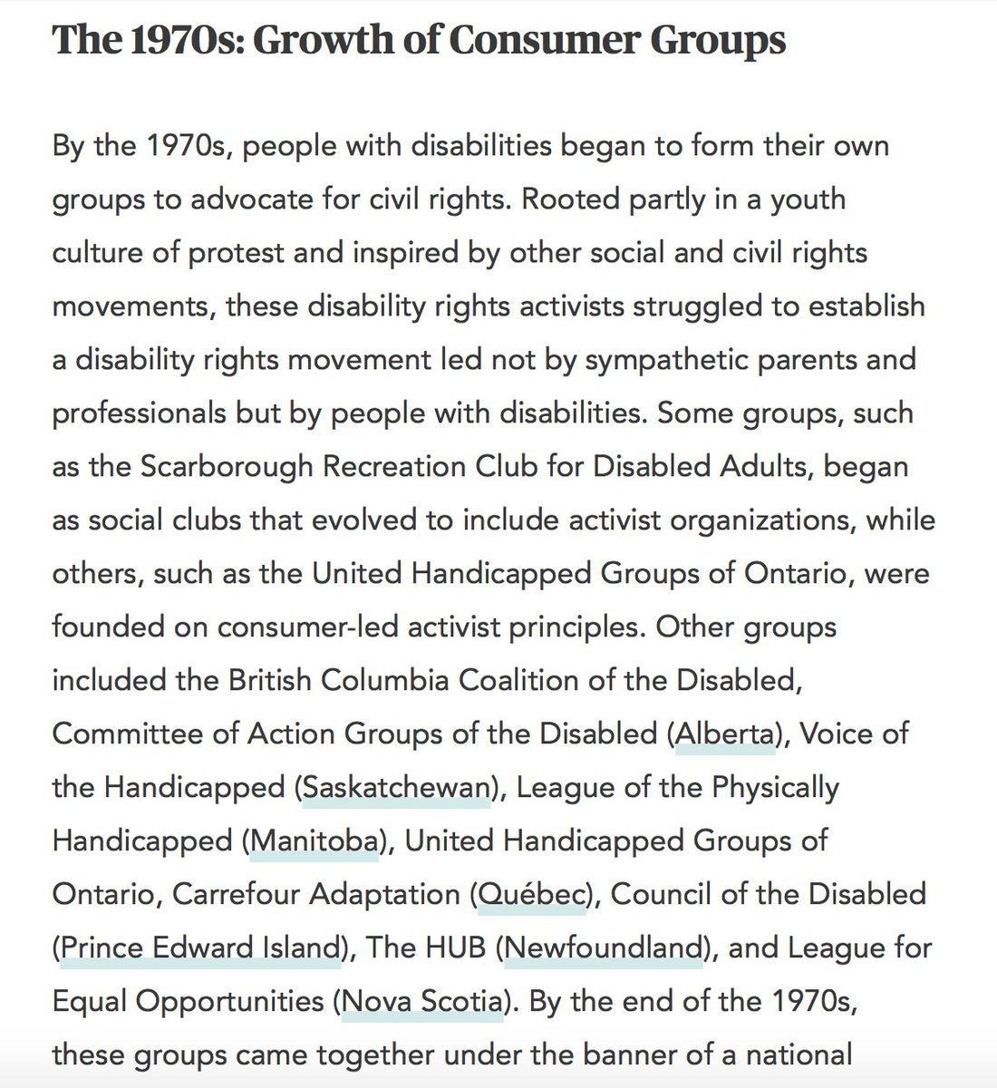 Link in tweet- this section begins The 1970's: Growth of Consumer Groups