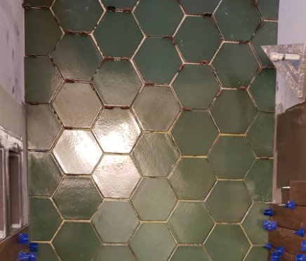 PRDesignBuild's tweet image. Green hexagon pattern anyone? This unique style bathroom is coming along real nice! Curious about other shower projects we have done? Visit our portfolio to view more: paynerestorationllc.com/our-work/ #hexagon #interiordesign #greenpattern #showerremodel #muskegon #caledonia #hollandmi