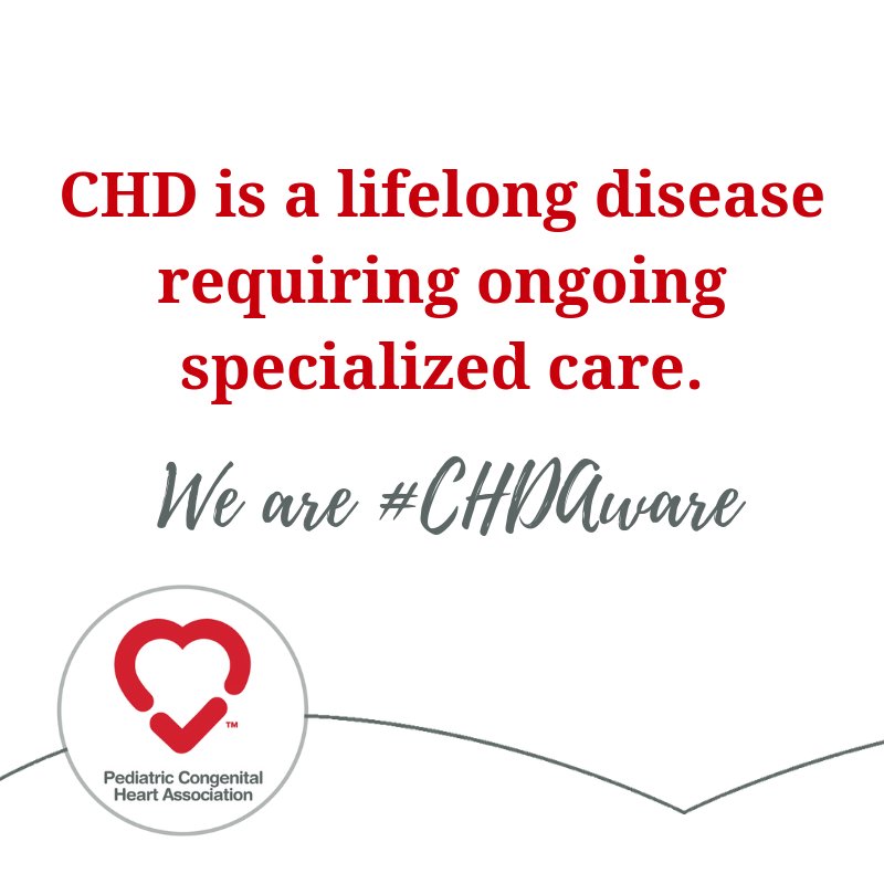 Surgery is not a fix. The aftermath of heart defects will last a lifetime. CHD creates physical, neurological, and emotional challenges that require ongoing specialized care, yet fewer than 10% of adults with CHD receiving the recommended care they need. We are #CHDAware