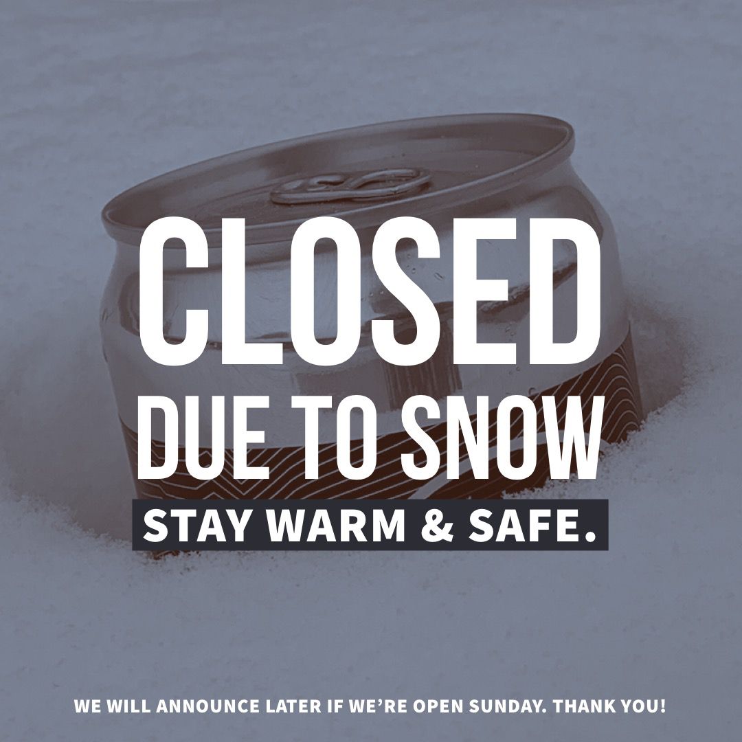 Hey gang, due to everyone being in the middle of a blizzard, we aren’t going to be open today. If you can, stay home &amp; stay warm! 

Chris is brewing today so don’t be surprised if you see steam. 
#closedforsnow #stayhome #staywarm #thebrewgoeson #varietalbeerco #sunnysidewa