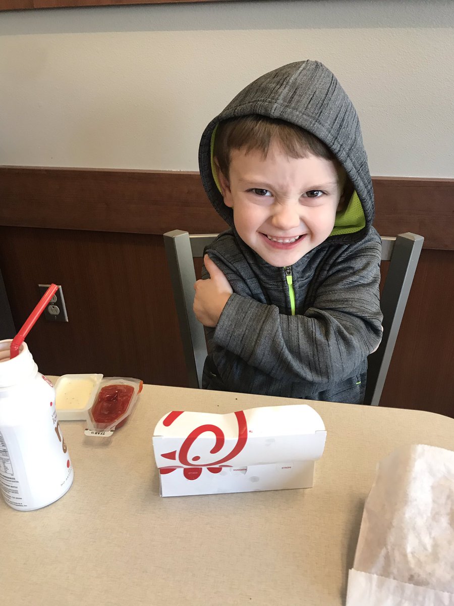 I asked the boys if they wanted to go shopping, and Noah was the only one that wanted to go. Of course, we had to go to Chick-fil-a for lunch! #HangingwithDad #ChickfilA
