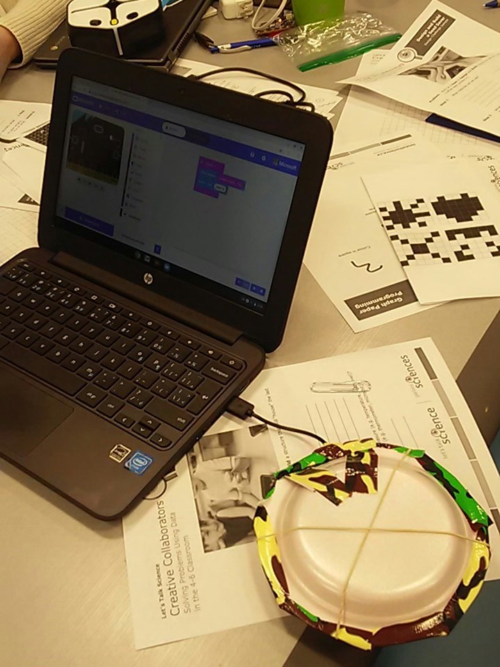 AnneLeBlanc2's tweet photo. Challenge: Protect a 'seed' & monitor either temperature or light. Many great ideas @ChrisCocek @paul_coach @Lkennedy37 @MrsGourlay! Thanks @LetsTalkScience #CanCode #LitnumPS @FLCEdu #DigitiltxLTS https://t.co/F5p0Fw5lRi